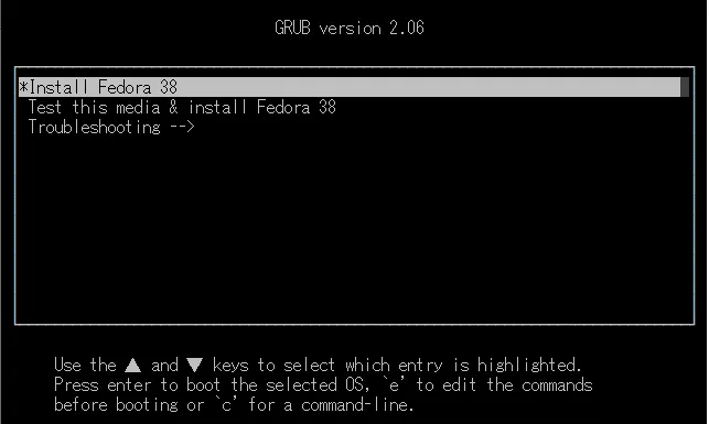 Start Fedora installation