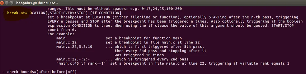 command line basics breakpoints 2