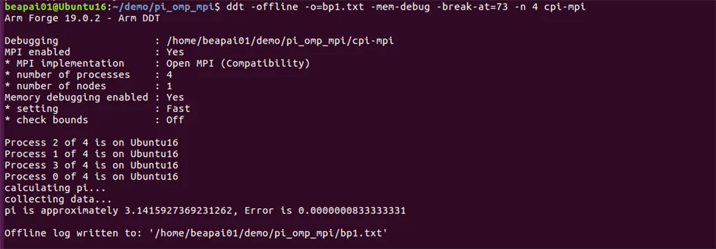 command line basics breakpoints