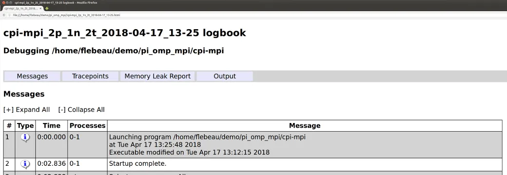 cpi-mpi logbook